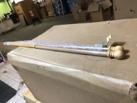 Evergreen Wood Flag Pole with Wood Knob. Appears New