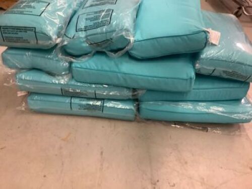 Lot of (10) Misc. Patio Furniture Cusions, Misc. Sizes, Ecommerce Return
