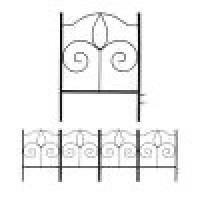 Gray Bunny Landscaping Floral Fence. 17" x 13". Appears New&nbsp;