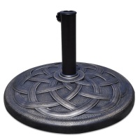22" Round Umbrella Base Stand Market Patio Standing Outdoor Heavy Duty. Appears New