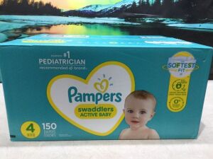 Pampers Swaddlers Active Baby Diapers, Size 4, 150 Ct 