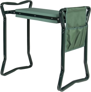 Foldable Garden Kneeler and Seat With Bonus Tool Pouch Portable Stool EVA Pad