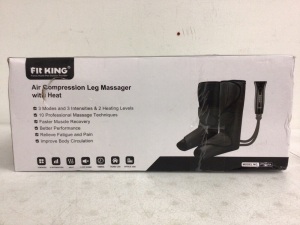 Fit King Air Compression Leg Massager w/ Heat, Powers Up, Appears New