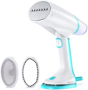 BEAUTURAL Dual Voltage Travel Steamer for Clothes, Foldable Garment Fabric Wrinkle Remover, Fast Heat-up, Auto-Off. - Appears New