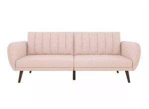 Novogratz Brittany Linen Futon, Pink