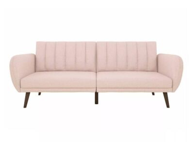 Novogratz Brittany Linen Futon, Pink