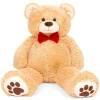 Giant Plush Teddy Bear Stuffed Animal w/ Bow Tie, Paw Prints - 38in