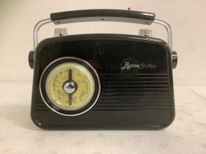 ByronStatics Portable Radio AM FM, E-Comm Return