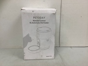 Petoday Remote Control Automatic Pet Feeder, Powers Up, E-Commerce Return