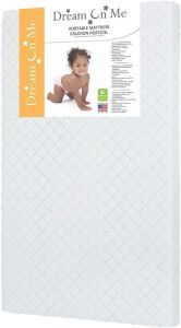 Dream On Me Holly 3” Fiber Waterproof Portable Crib Mattress