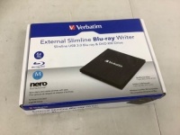 Verbatim External Slimline Blu-ray Writer, Powers Up, Appears New