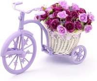 Louis Garden Nostalgic Bicycle Artificial Flower Decor/Place Setting. Pink & Yellow. Appears New.&nbsp;