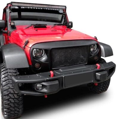 VEVOR 10th Anniversary Style Metal Front Bumper Kit For 2007-2018 Jeep JK Wrangler Rubicon