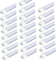 HMINLED 4FT T8&nbsp;LED Tube Light Bulbs 22W 4000K AC85-285V Fluorescent Replacement Dual-End Powered Ballast Bypass Fixture Milky Cover, 25 Pack