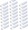 HMINLED 4FT T8 LED Tube Light Bulbs 22W 4000K AC85-285V Fluorescent Replacement Dual-End Powered Ballast Bypass Fixture Milky Cover, 25 Pack