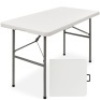 4ft Portable Folding Plastic Dining Table w/ Handle, Lock&nbsp;
