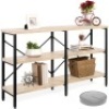 3-Tier Industrial Hallway Console Table for Living Room, Entry Way - 55in&nbsp;