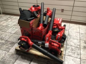 Lot of Craftsman 2-Cycle Gas Handheld Leaf Blower/Vacuum's. Marked Salvage. Condition Unknown. May Contain Broken Items to be Used for Parts/Repair.