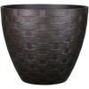 Lot of (6) Allen + Roth Frost & Fade Resistant Planters, Black. Appears New.
