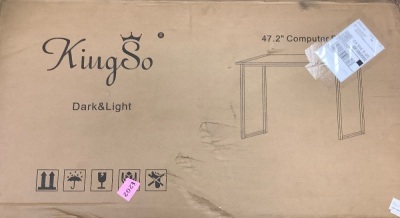 KingSo Dark & Light Computer Desk, Appears New