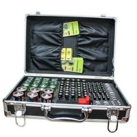 Lot of (5)&nbsp;KDLASS Locking,&nbsp;Battery Organizing Storage Cases&nbsp;w/&nbsp;Battery Tester. Silver Hard Exterior Case w/ Foam Battery Organization Inserts. (Batteries Not Included.)&nbsp;Appears New.