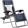 PORTAL Oversized Mesh Back Zero Gravity Reclining Patio Chair with Adjustable Pillows and Cup Holder, Support 350lbs 