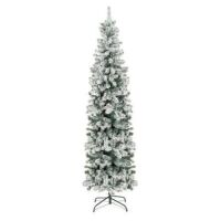 6'&nbsp;Snow Flocked Artificial Pencil Christmas Tree w/ Stand