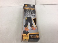 ActionHeat AA Battery Heated Socks, L/XL, Powers Up, E-Commerce Return