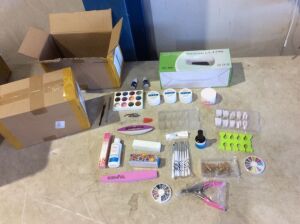 Lot of (2) Manicure Kits with UV Light 