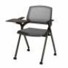 CLATINA Mesh&nbsp;Stacking Tablet Arm Guest Chair with Caster Wheels