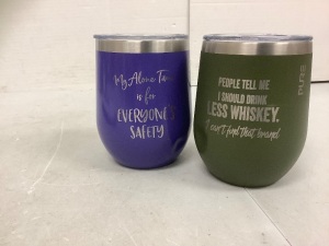 Lot of (2) Wine Tumblers, E-Comm Return w/ Dent