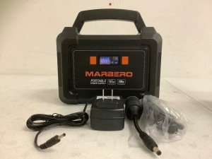 Marbero Portable Power Supply, Powers Up, Appears New