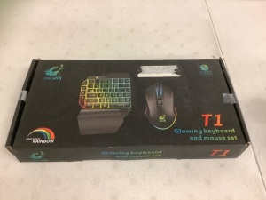 Glowing Keyboard/ Mouse Set, Works, Appears New