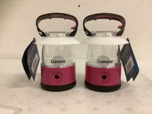 Lot of (2) Lumore Lanterns, Untested, Missing Knobs, E-Commerce Return