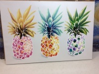 Seven Wall Arts, 24 x 36" Modern Wall Print, Colorful Pinapple. Appears New&nbsp;