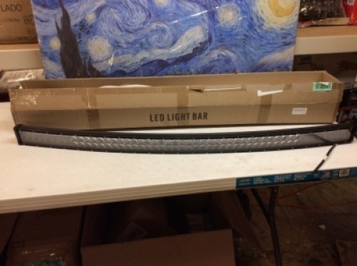 AUTOSAVER88 50" Curved LED Triple Row Light Bar for&nbsp;Off Road Driving, Compatible w/ Most On & Off Road Vehicles/ATV's. E-Commerce. Appears Used. Unknown Condition.&nbsp;