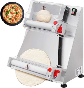 VEVOR Commercial Dough Roller Sheeter. $950 Retail Value! 370W Automatically Suitable for Noodle Pizza Bread and Pasta Maker Equipment, 15.7 inch, Silver. Appears New