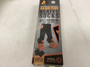 Action Heat AA Battery Heated Socks, L/XL, Powers Up, E-Commerce Return