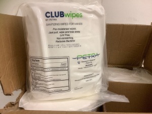 Box of 4 Packs of Sanitizing Hand Wipes, Appears New