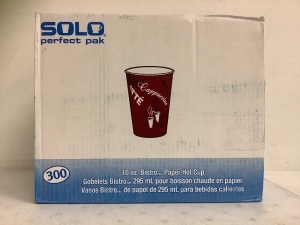 Box of 300 Solo 10oz Paper Hot Cups, Appears New