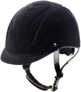 Ovation Competitor Equestrian Riding Helmet, Lightweight  Low-Profile, Velvet Texture ABS Alloy Hard Shell, Small/Medium (6 1/2 - 7) - Appears New