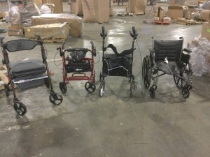 Lot of (3) Rollator Walkers & (1) Wheelchair 
