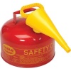 Eagle Type 1 Safety Can - 2.5 Gallon w/ Funnel, 11.25" W x 10" D - Red. Appears New
