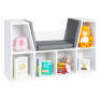 6-Cubbie Kids Bookcase Furniture Accent w/ Cushioned Reading Nook