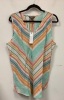 Natural Reflections Womens Stripe Sleeveless Shirt, XL, New