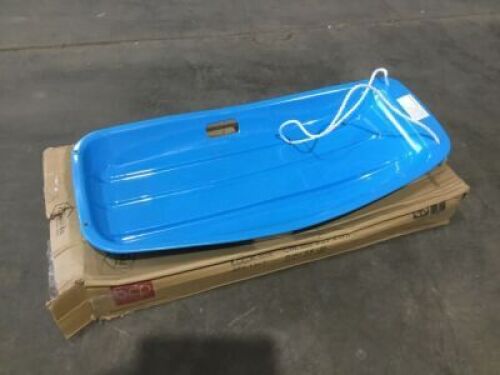 Kids Outdoor Plastic Toboggan Snow Sled Board w/ Pull Rope, Handles - 35in