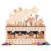 Wooden Christmas Shooting Star Advent Calendar w/ LED Light Background