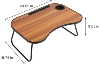 HOME BI Laptop Table for Bed, Fits&nbsp;17" Laptop or Smaller, Brown w/ Black Frame.&nbsp;