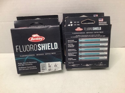 Lot of (4) Berkley Fluoroshield Fishing Line, Appears New