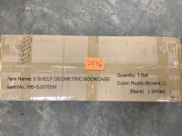 5-Shelf Geometric Bookcase